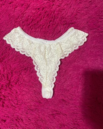Tanga bianco in pizzo